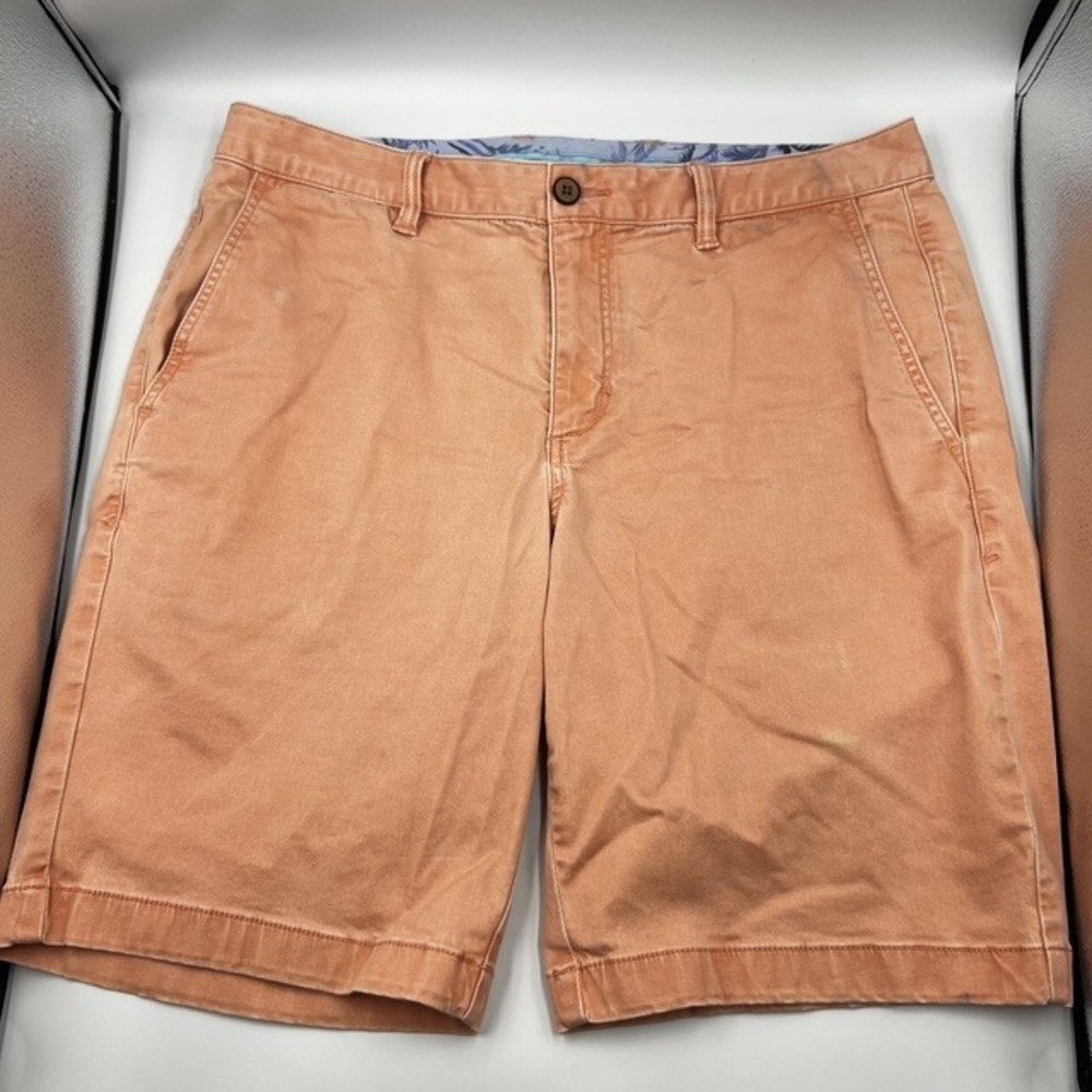 Tommy Bahama Men's Boracay Chino Salmon Orange 9.5" Shorts Size 34
